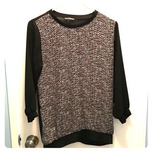 Express sheer black top